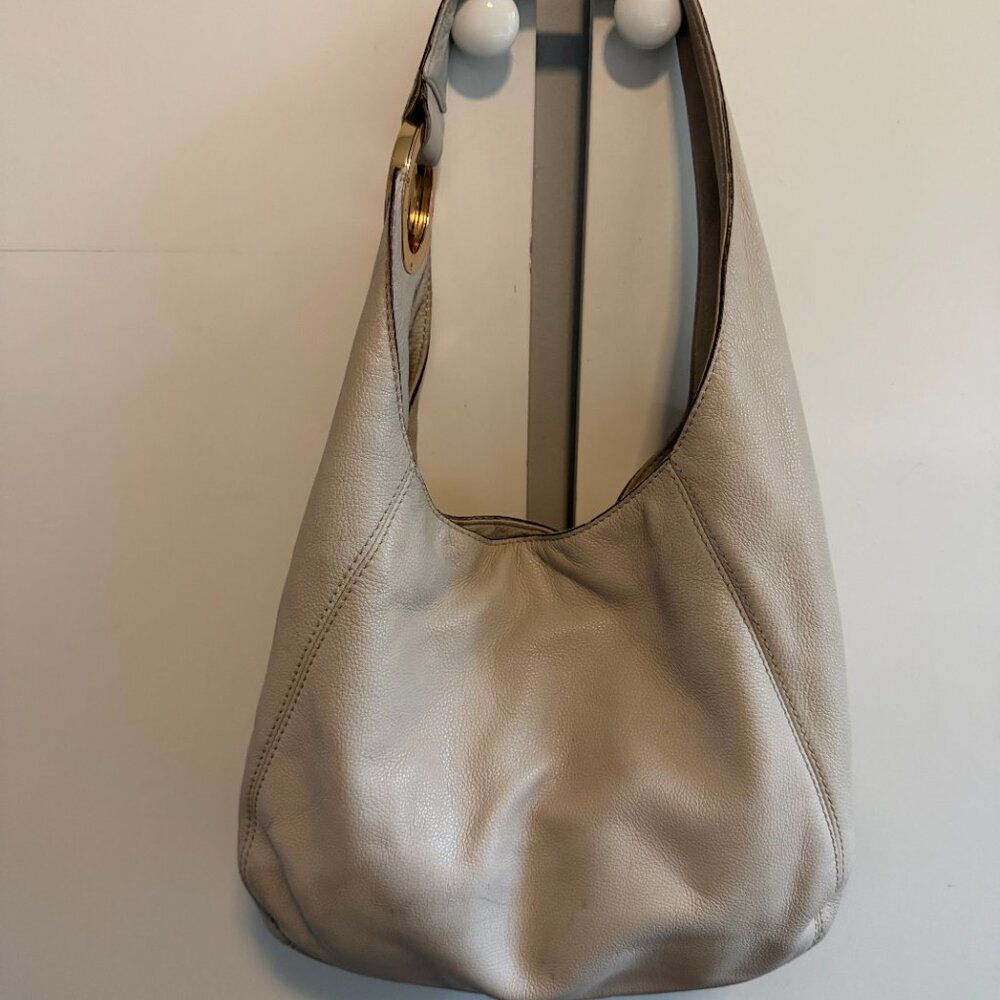 Michael Kors Blush Pebbled Leather Hobo Shoulder Bag - Picture 4 of 6